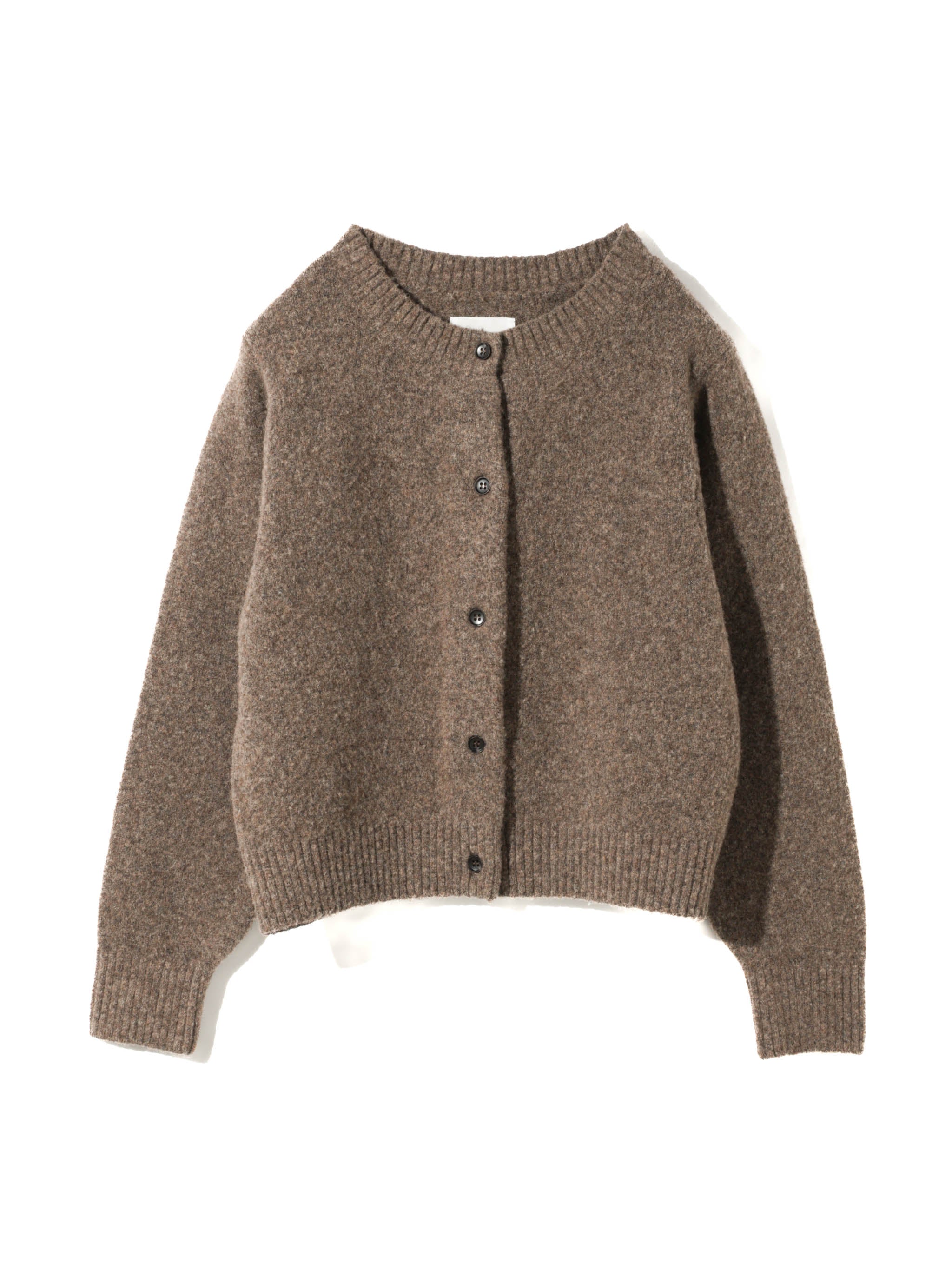 wool crew neck cardigan