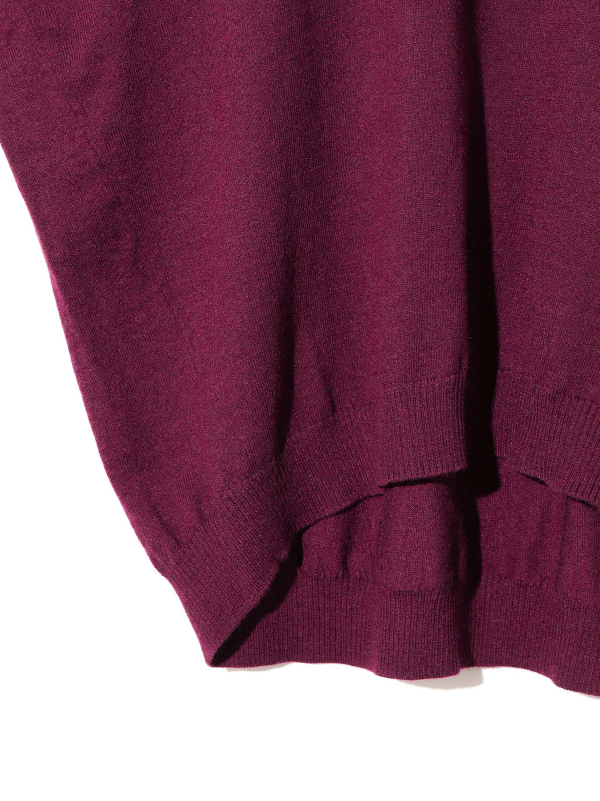 U neck wide knit pullover