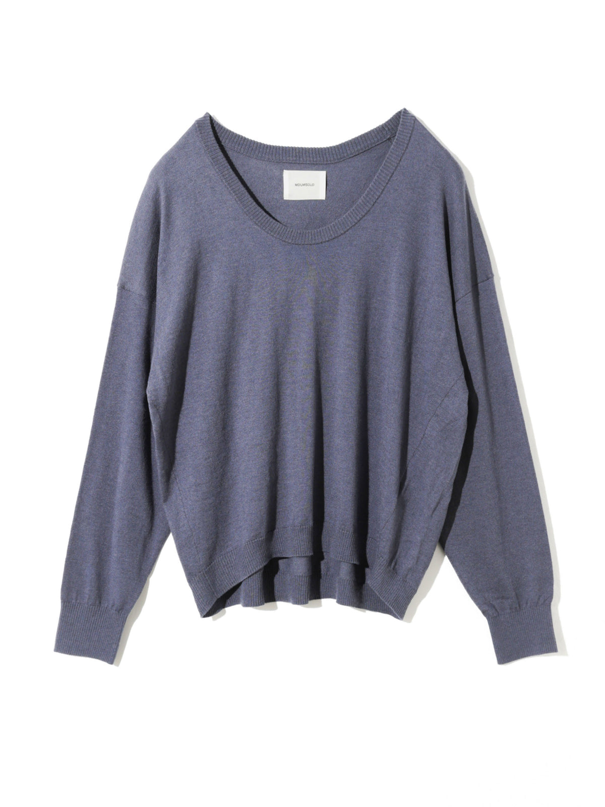 U neck wide knit pullover