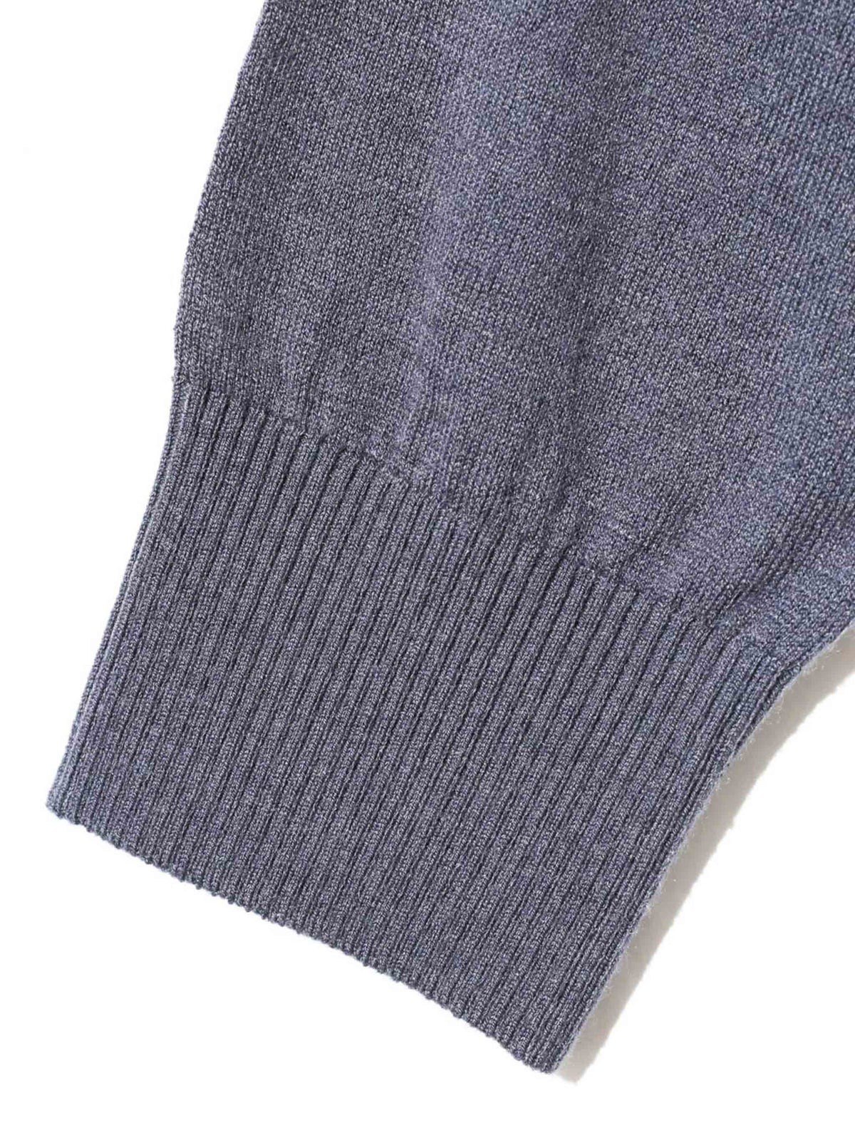 U neck wide knit pullover