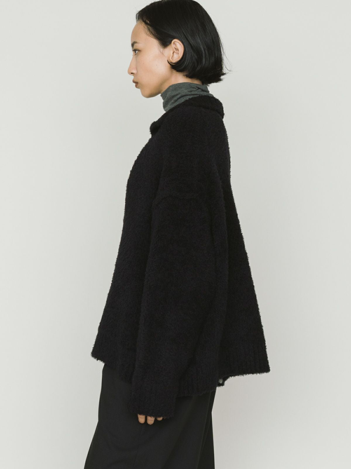 feather yarn skirtipper pullover