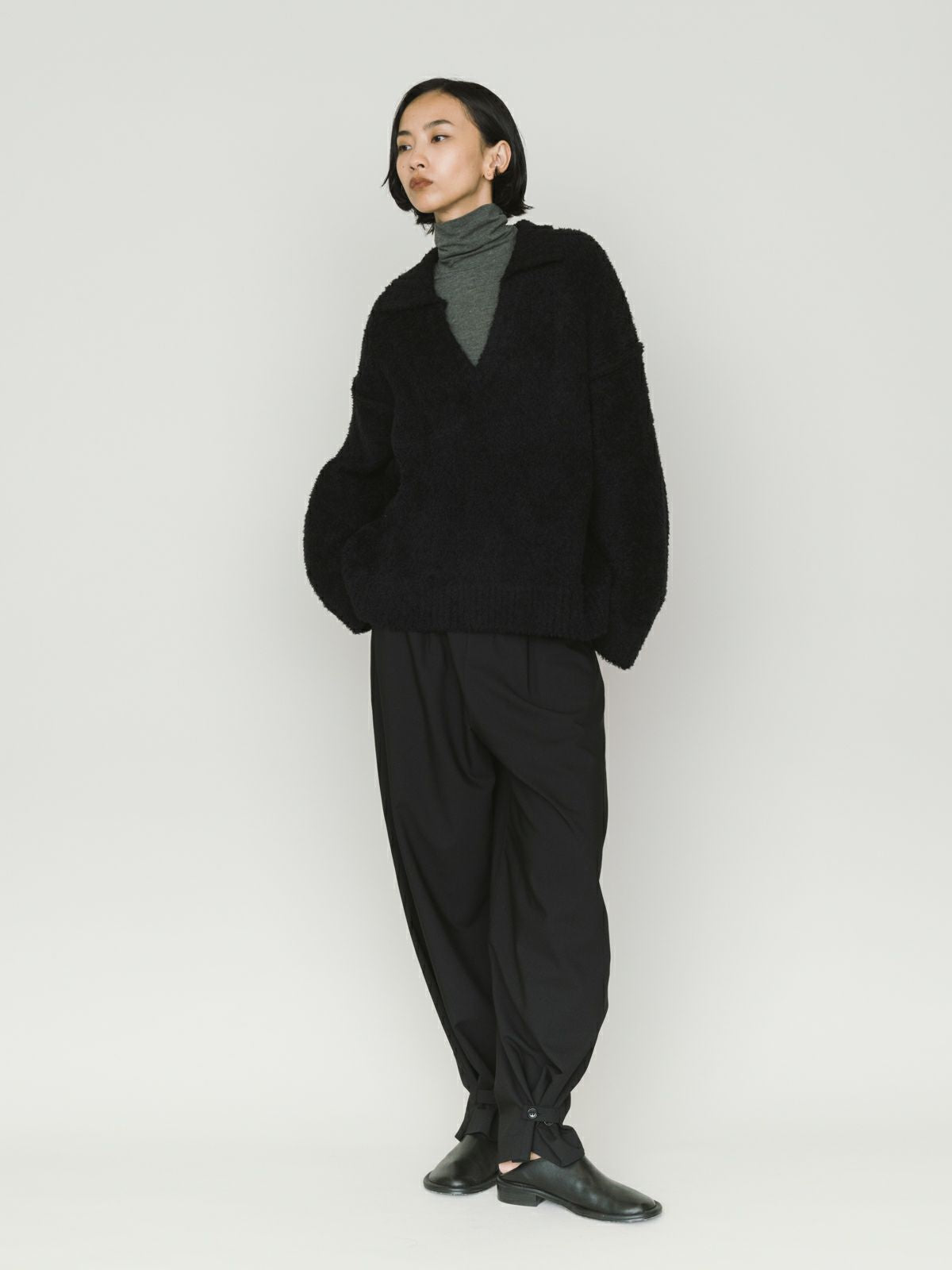 feather yarn skirtipper pullover