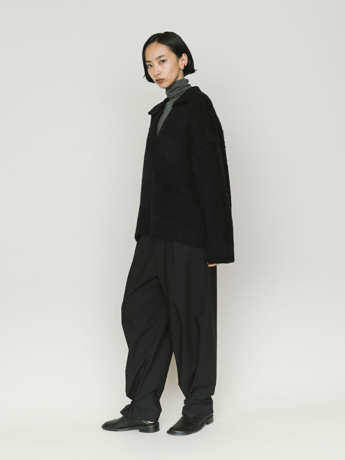 feather yarn skirtipper pullover