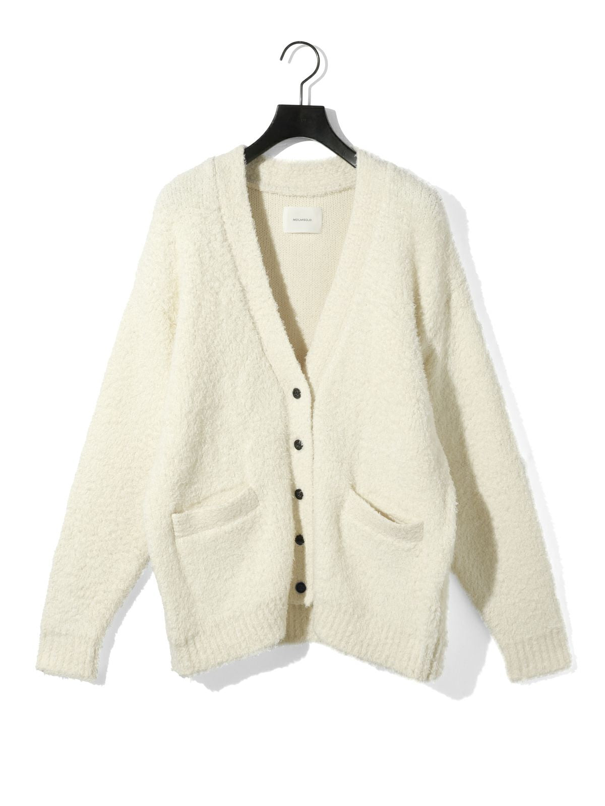 fether yarn long cardigan