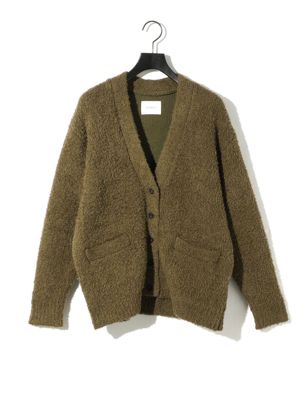 fether yarn long cardigan