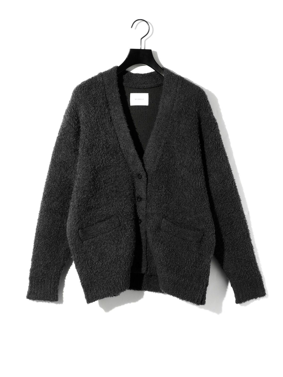 fether yarn long cardigan