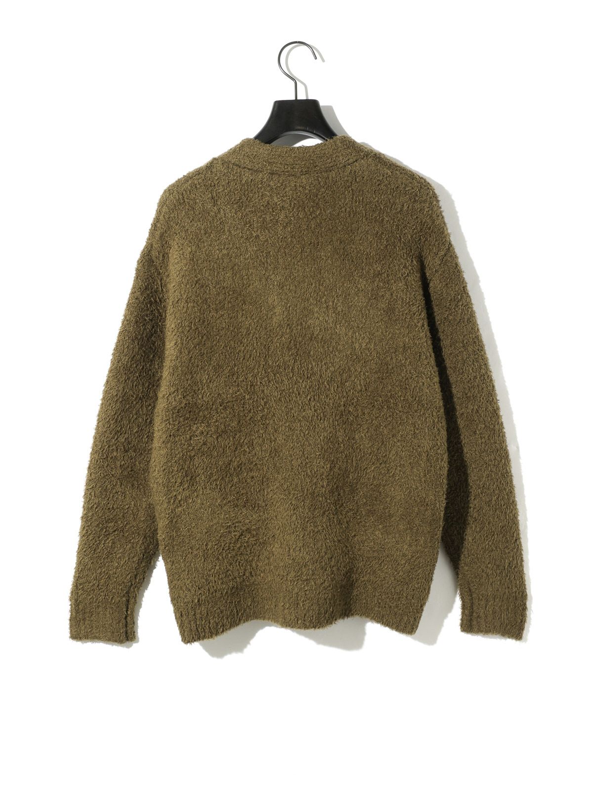 fether yarn long cardigan