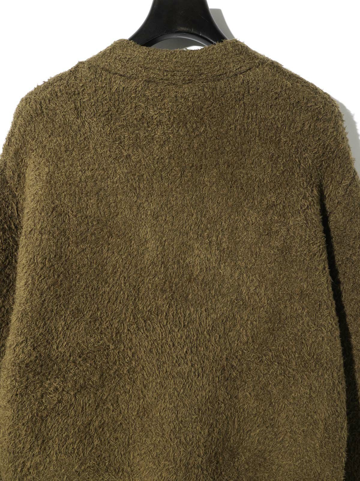 fether yarn long cardigan