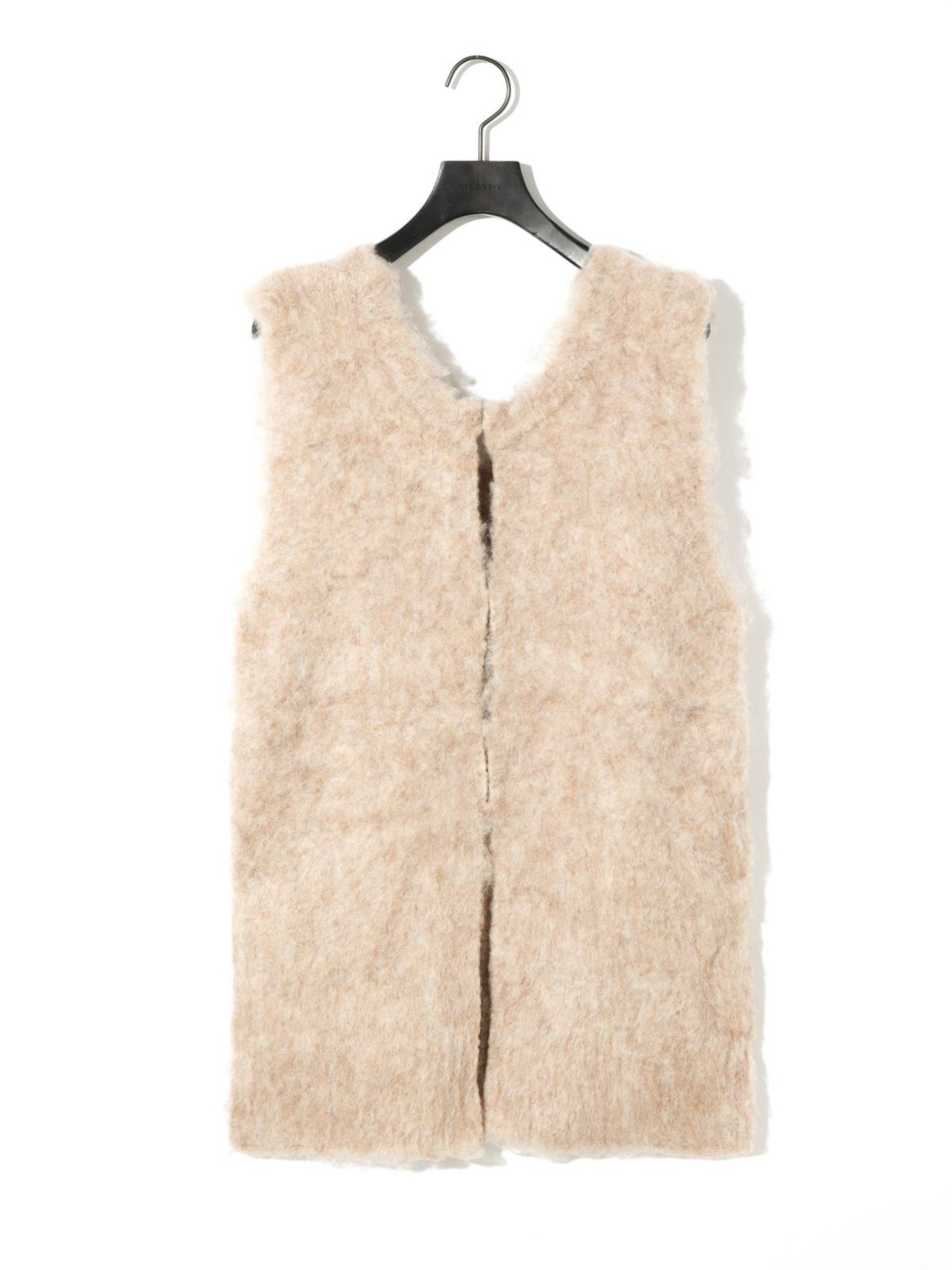 起毛ニットVネックベスト