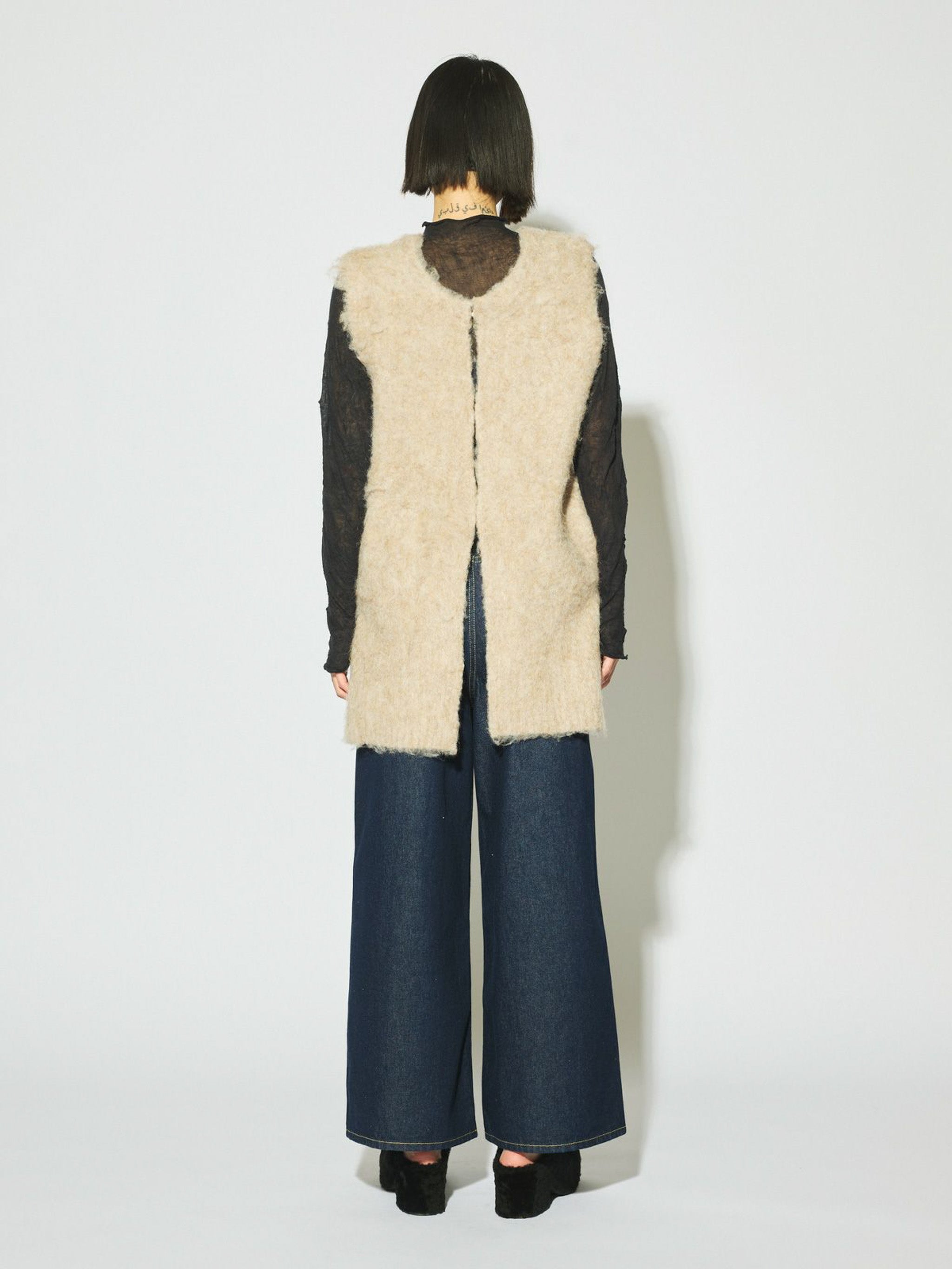 起毛ニットVネックベスト