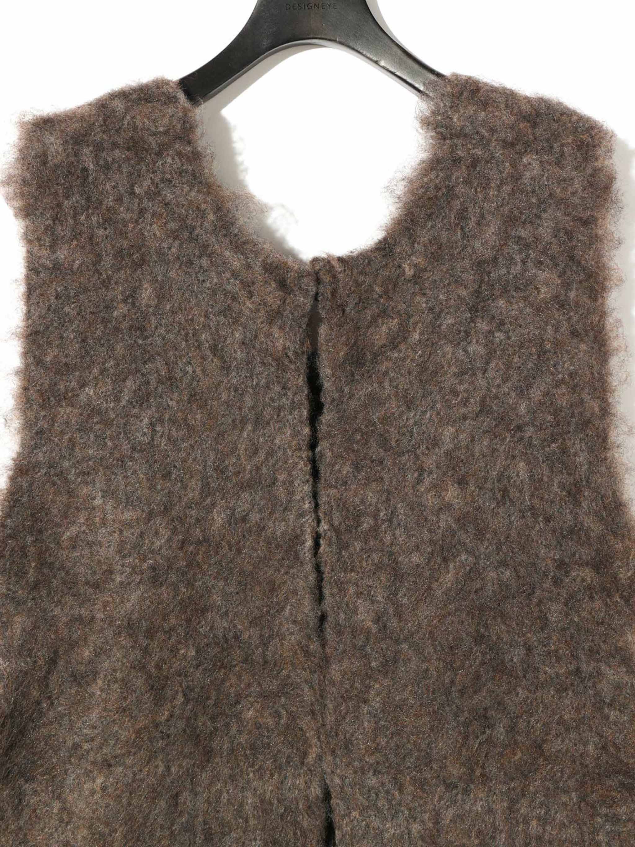 起毛ニットVネックベスト