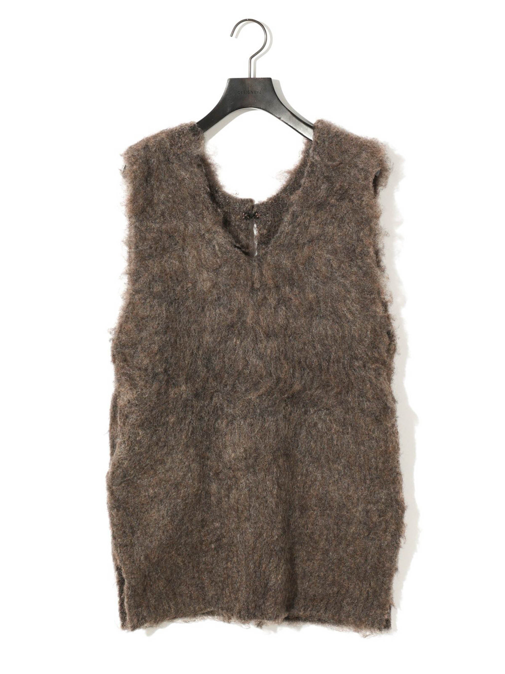 起毛ニットVネックベスト