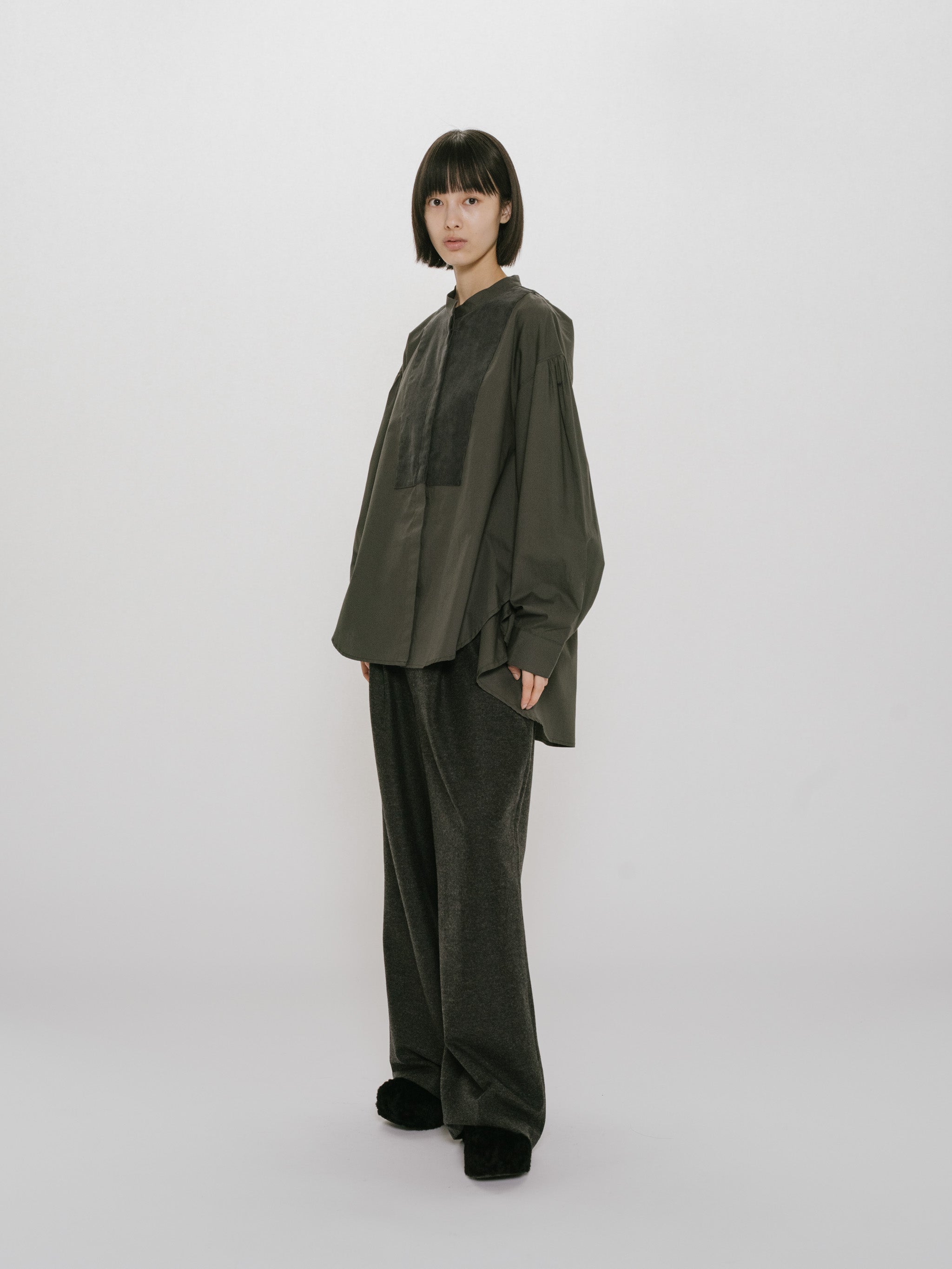 wide shirt with corduroy