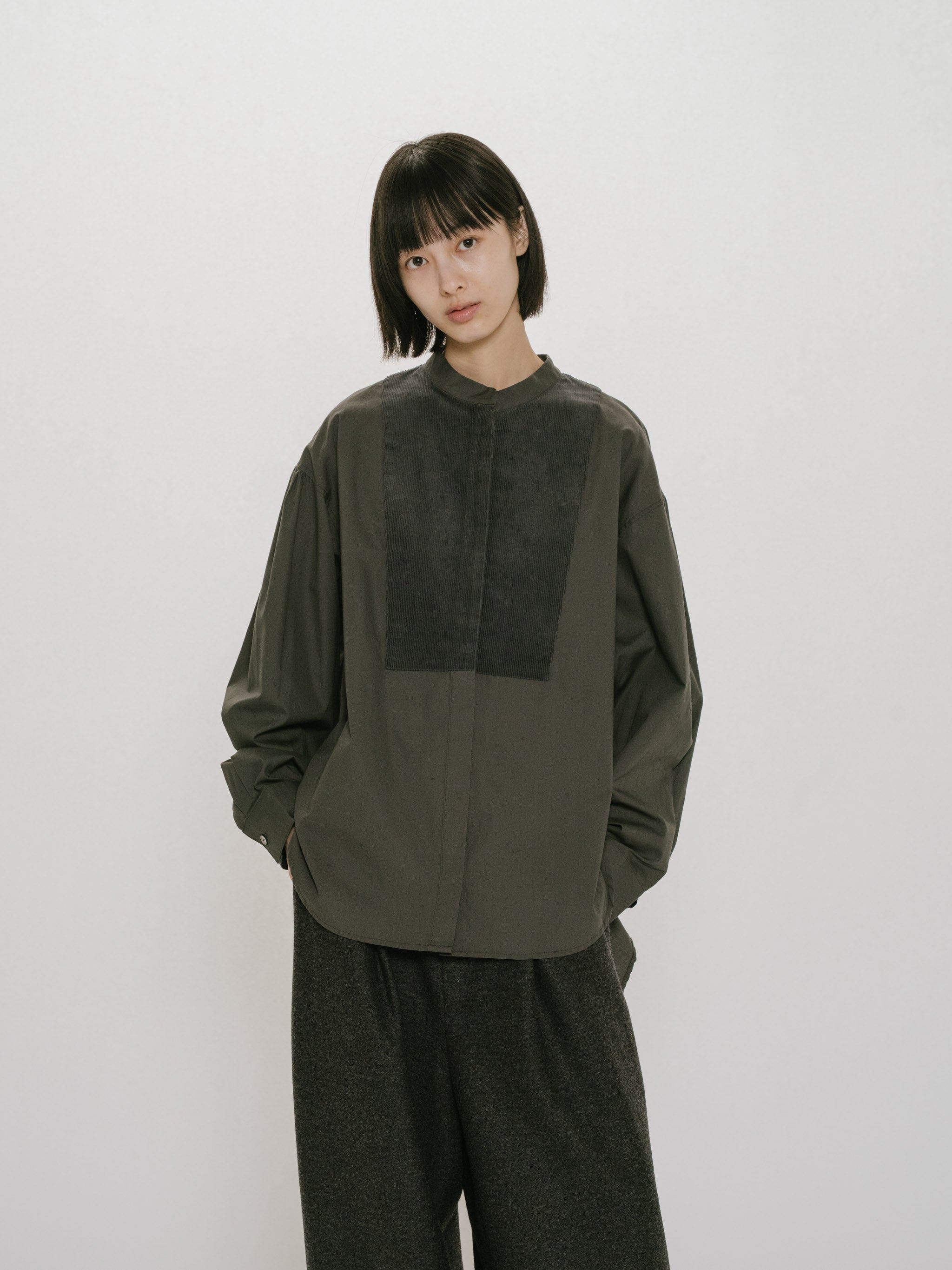 wide shirt with corduroy