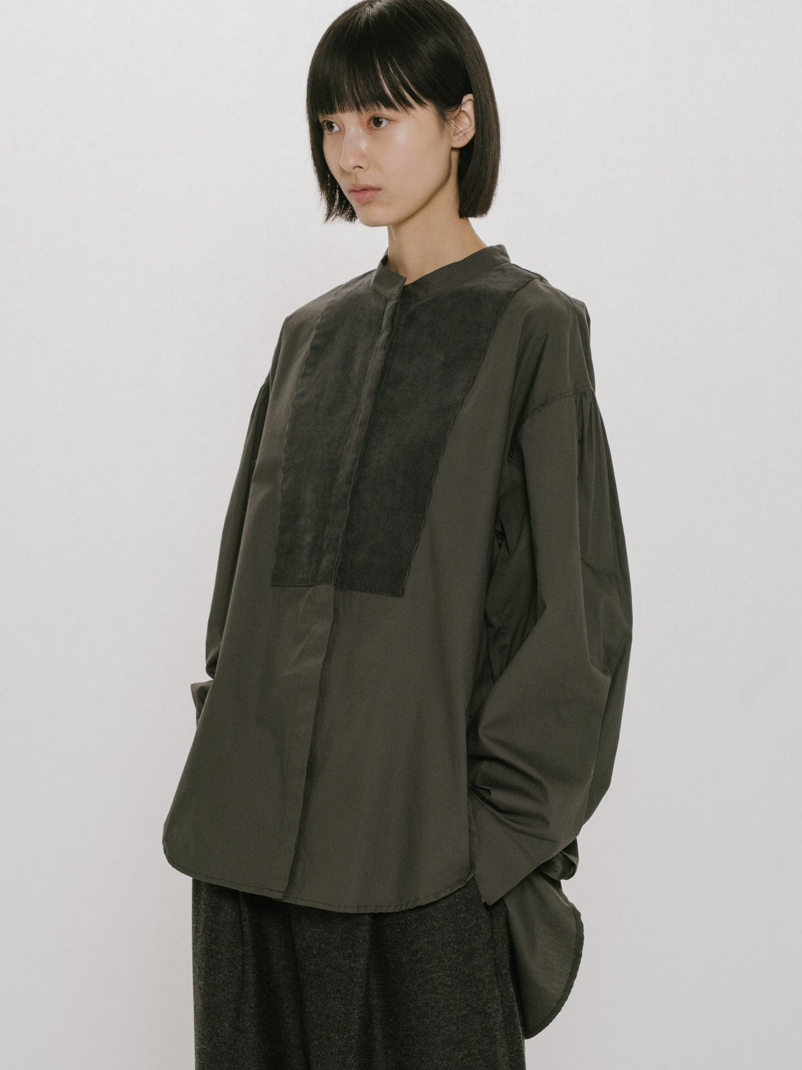 wide shirt with corduroy