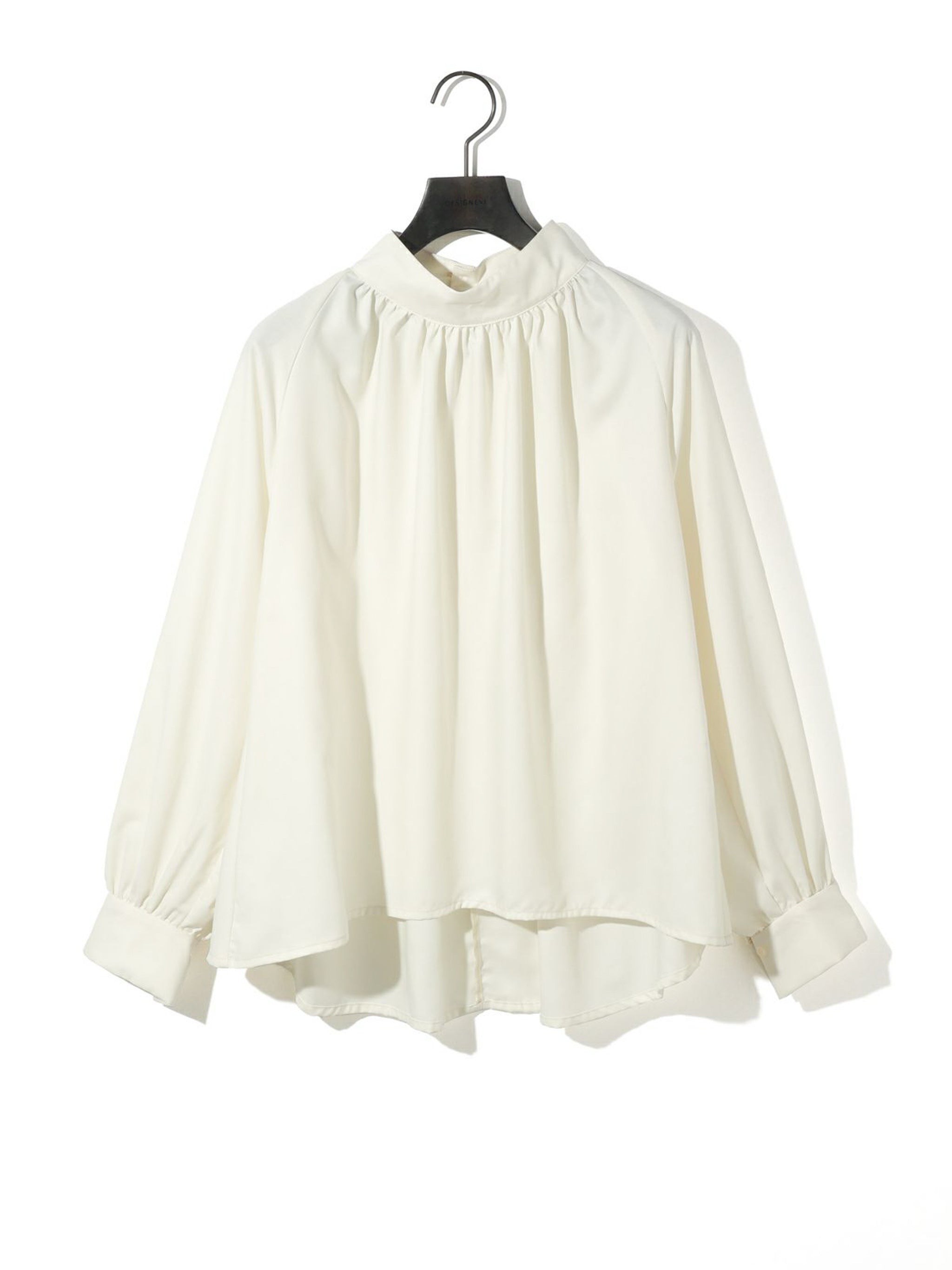 ハイネックギャザーブラウス