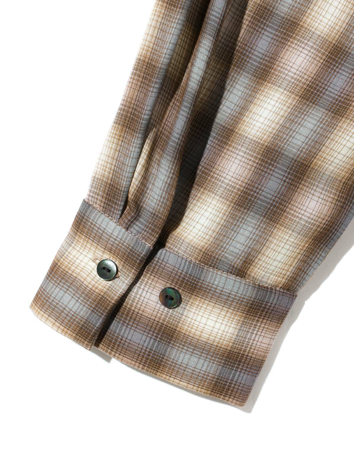 check regular collar shirt with tie