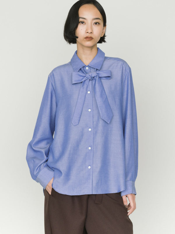 regular collar shirt with tie