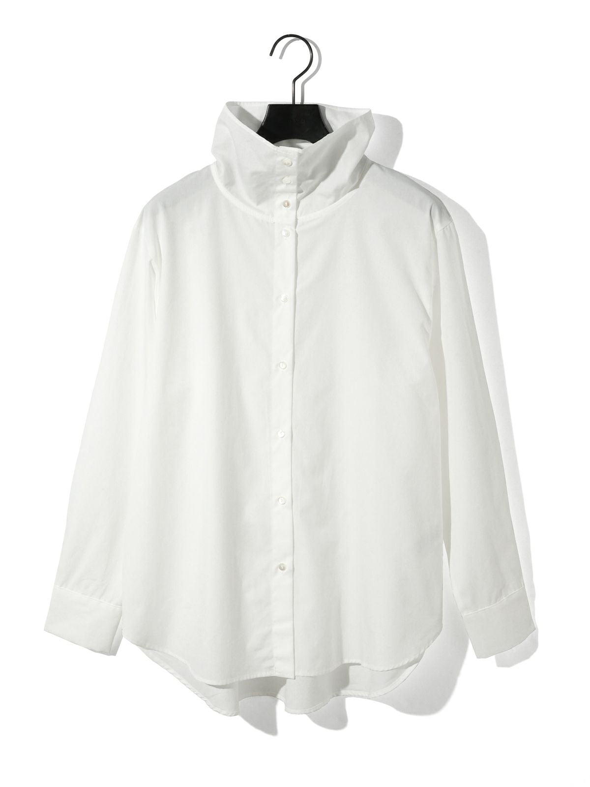 drape hi-neck shirt