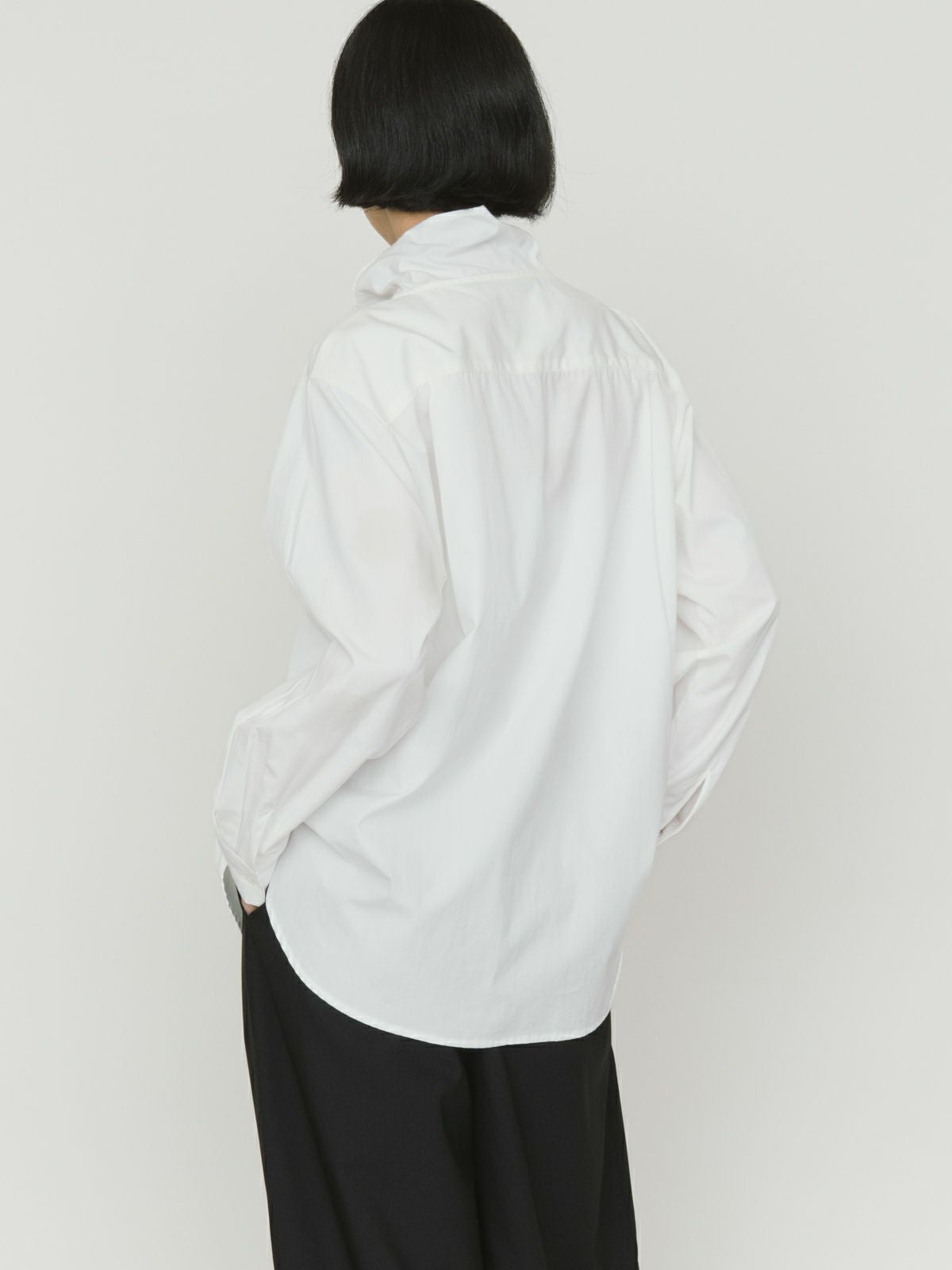 drape hi-neck shirt