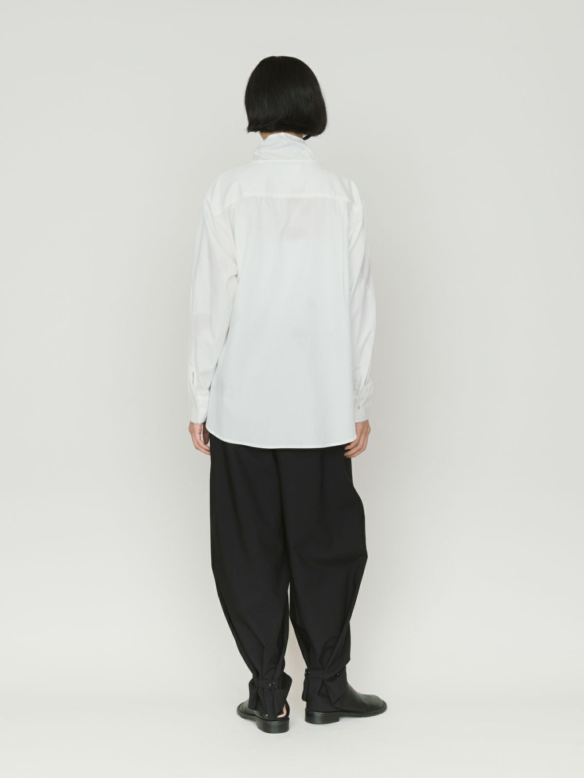 drape hi-neck shirt