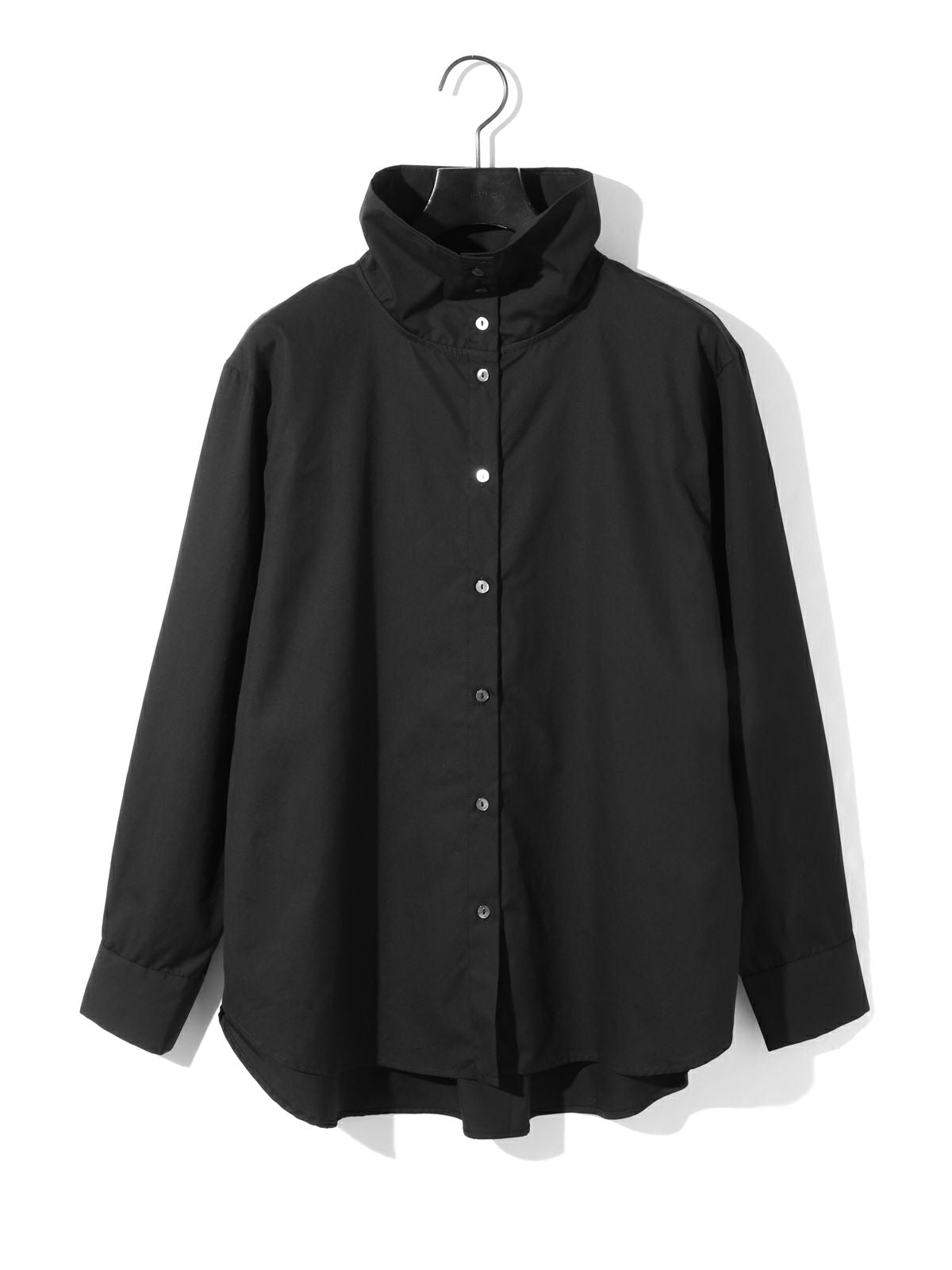 drape hi-neck shirt