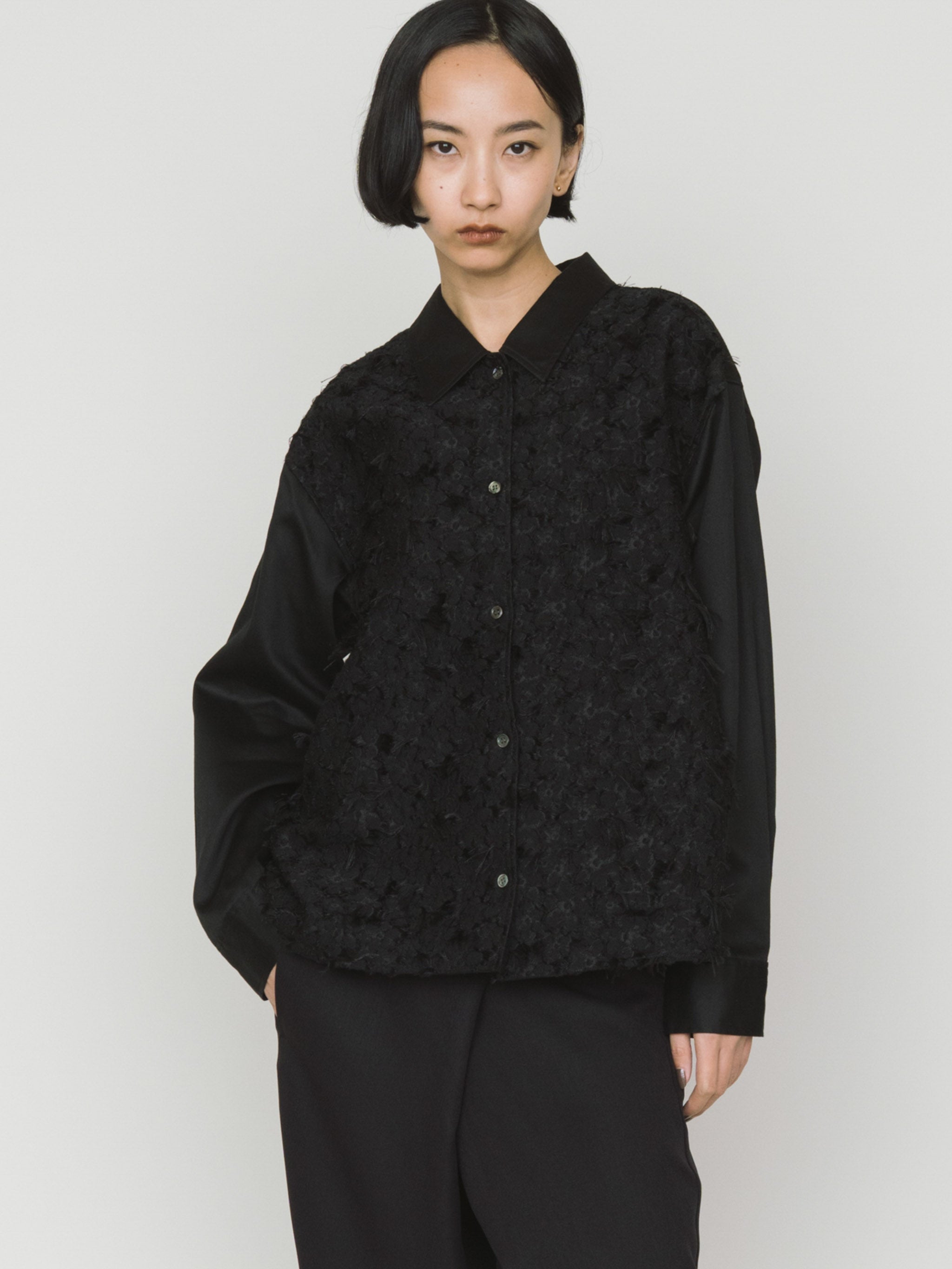 front jacquard shirt