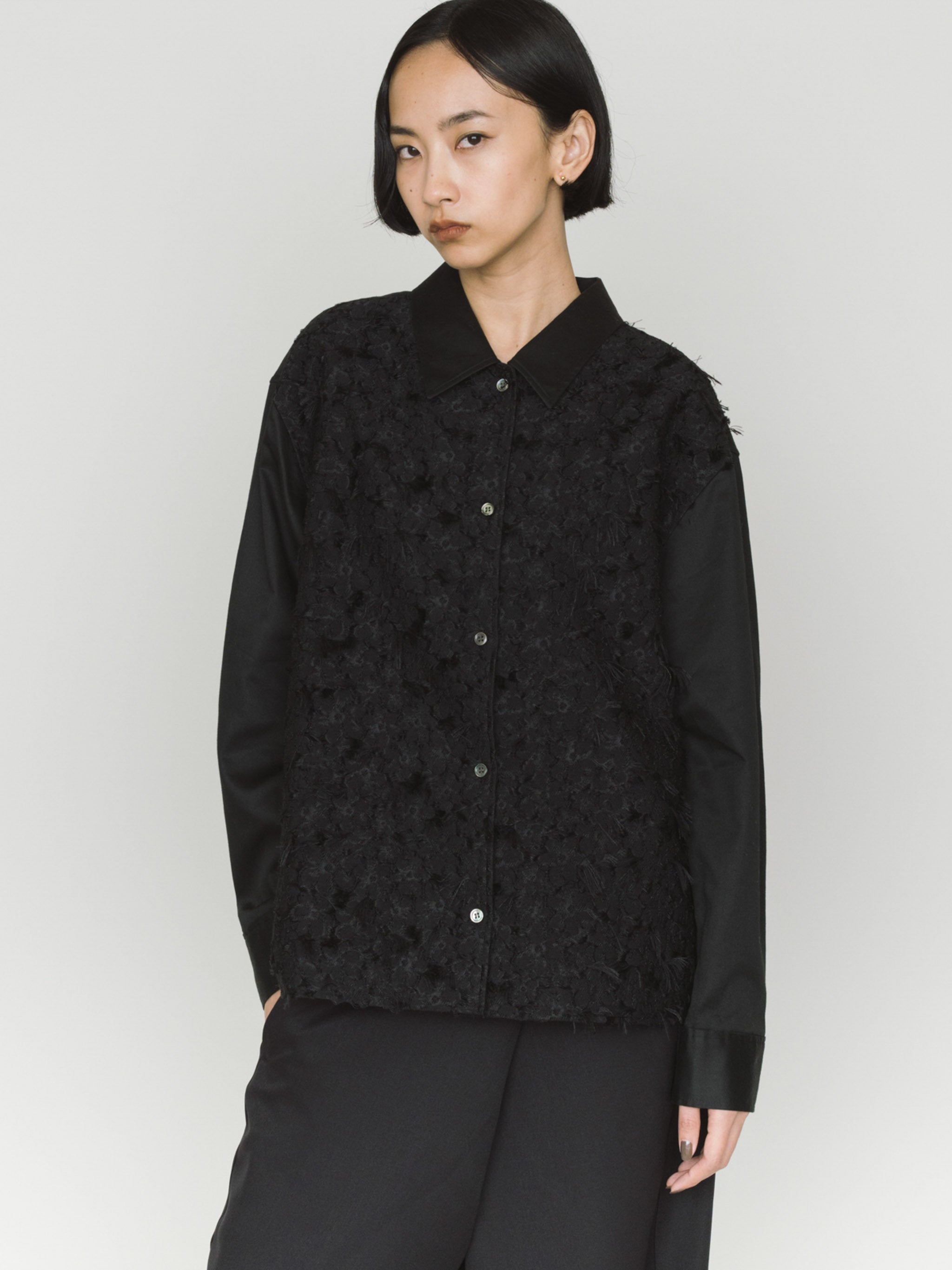 front jacquard shirt