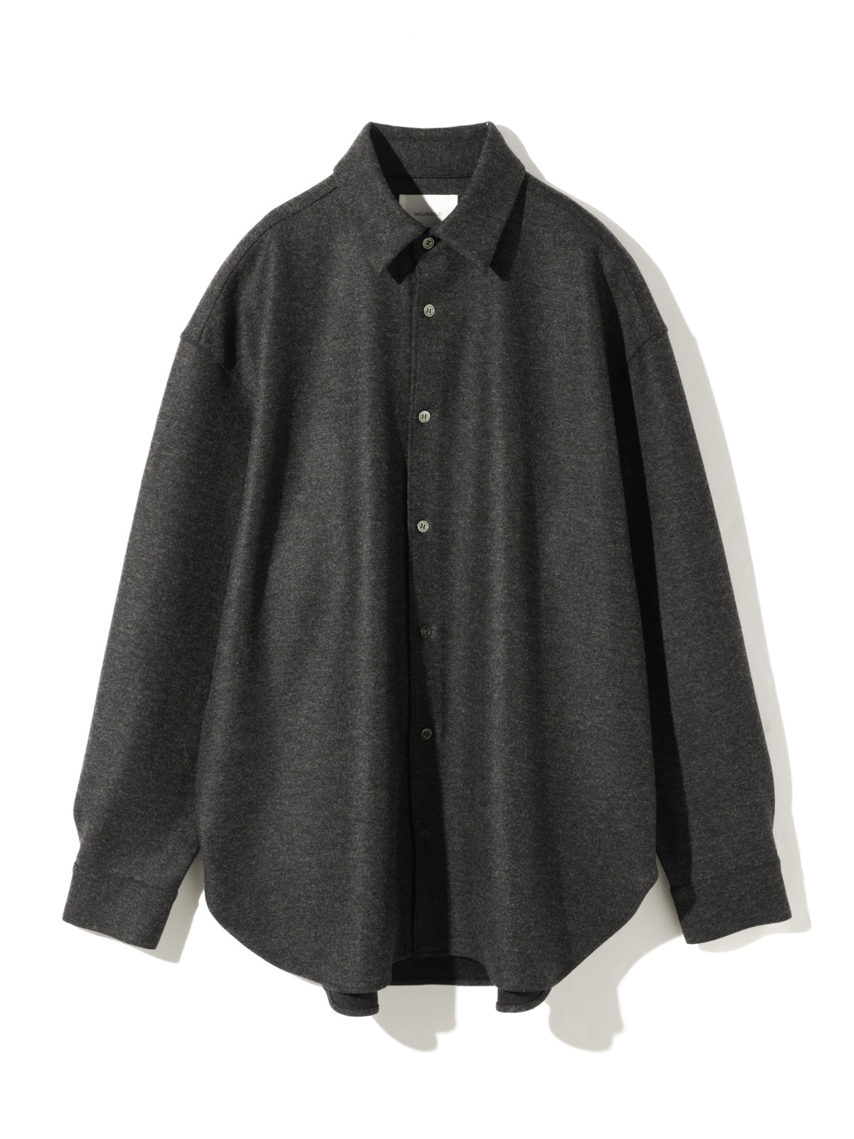 wool blend wide shirt