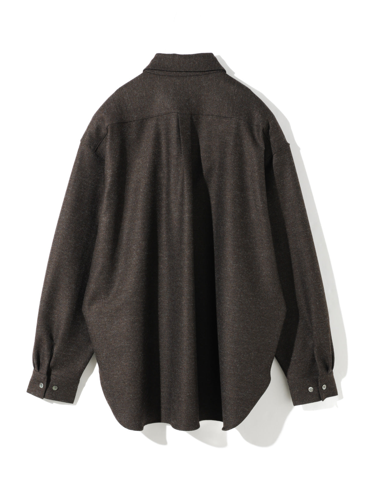 wool blend wide shirt