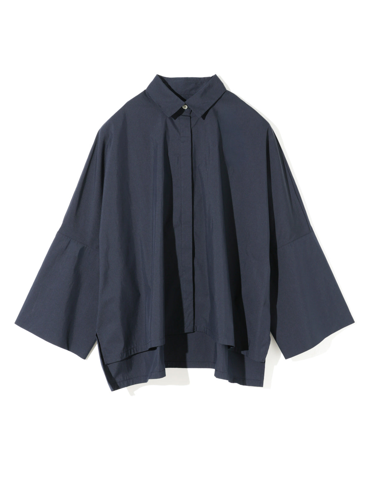 cotton nylon wide shirt