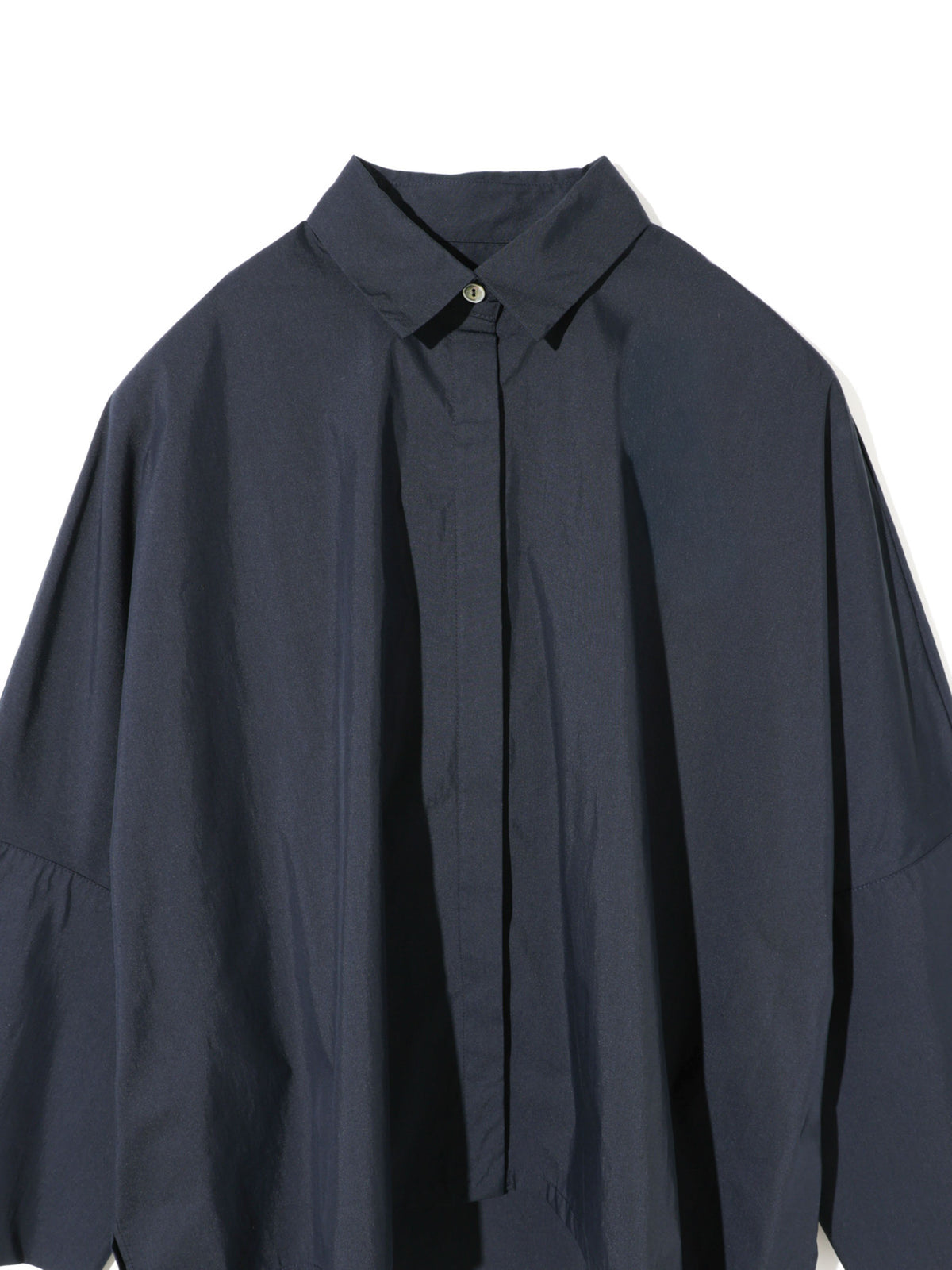 cotton nylon wide shirt