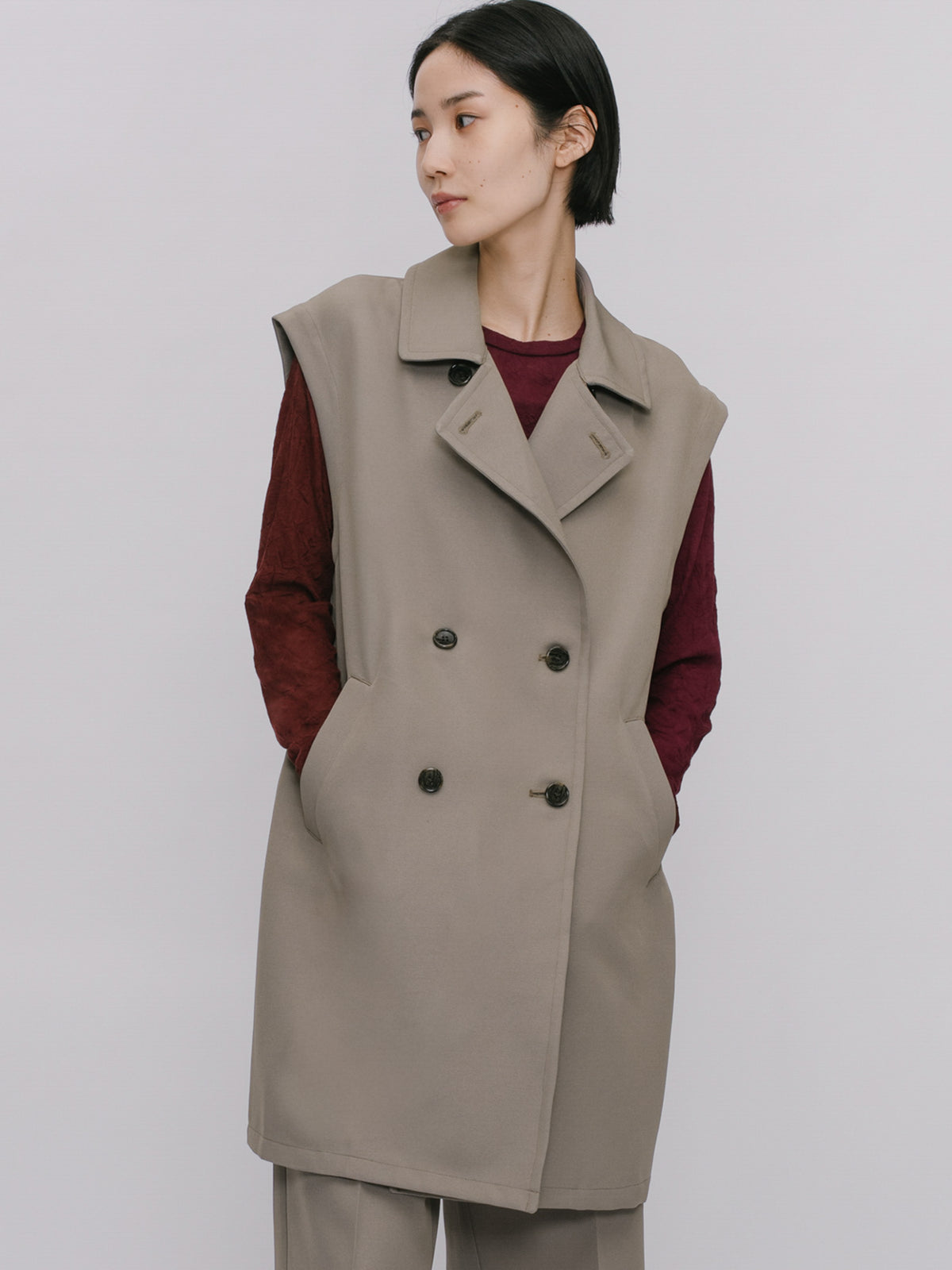 trench gilet