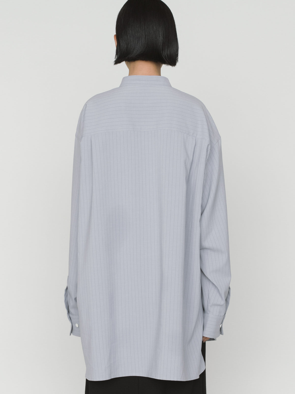 band collar long shirt 3-1076