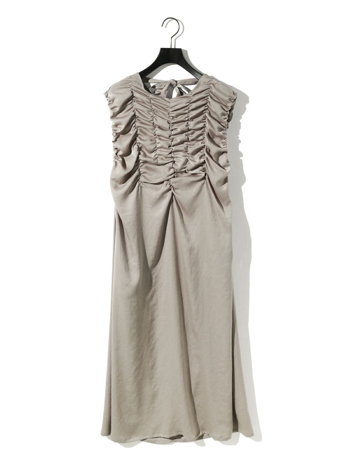 random shirring one-piece