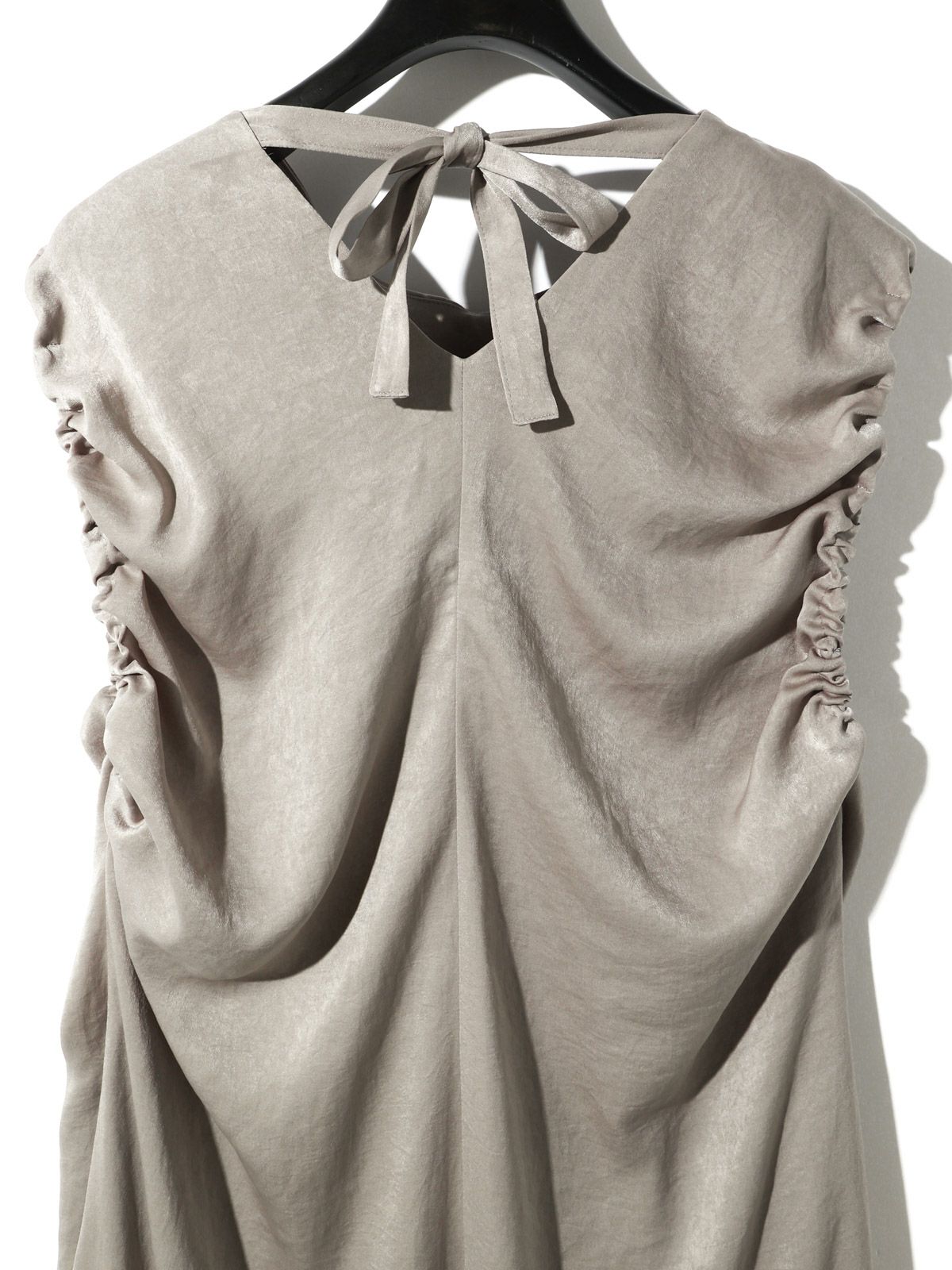 random shirring one-piece