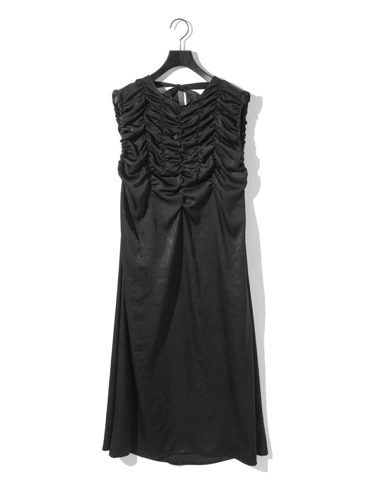 random shirring one-piece