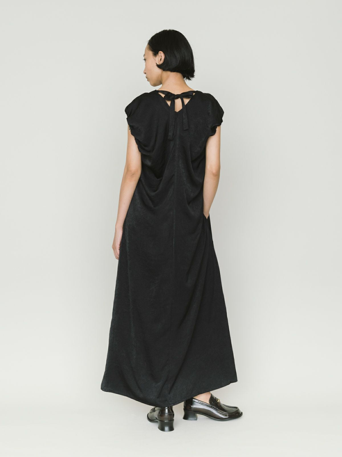 random shirring one-piece