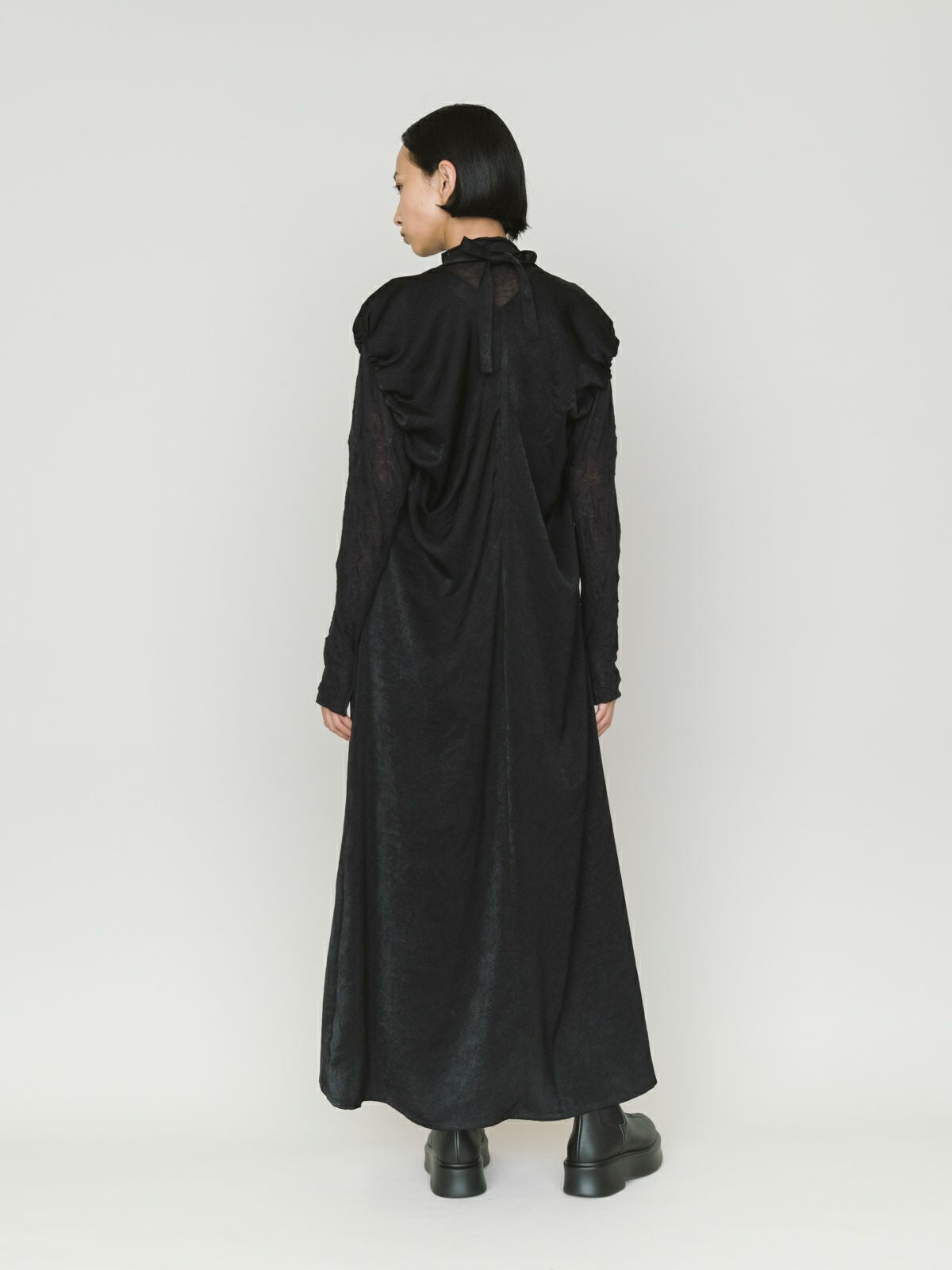 random shirring one-piece