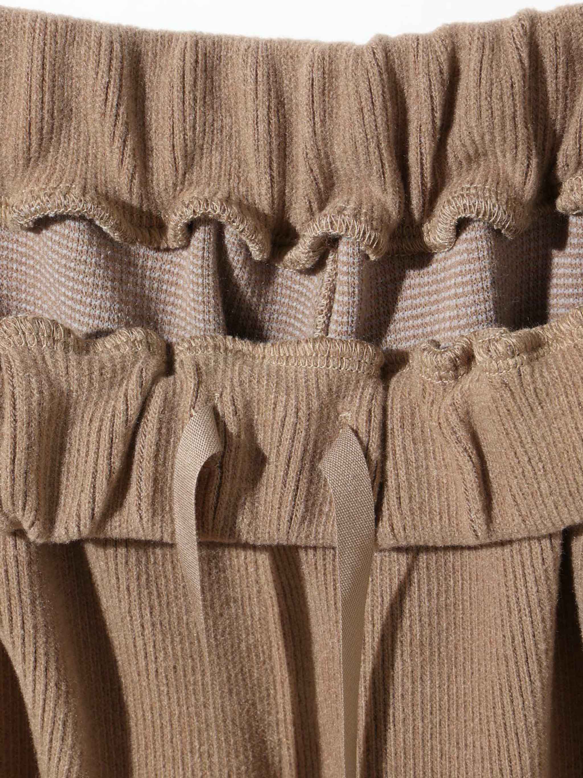 リブフレアパンツ