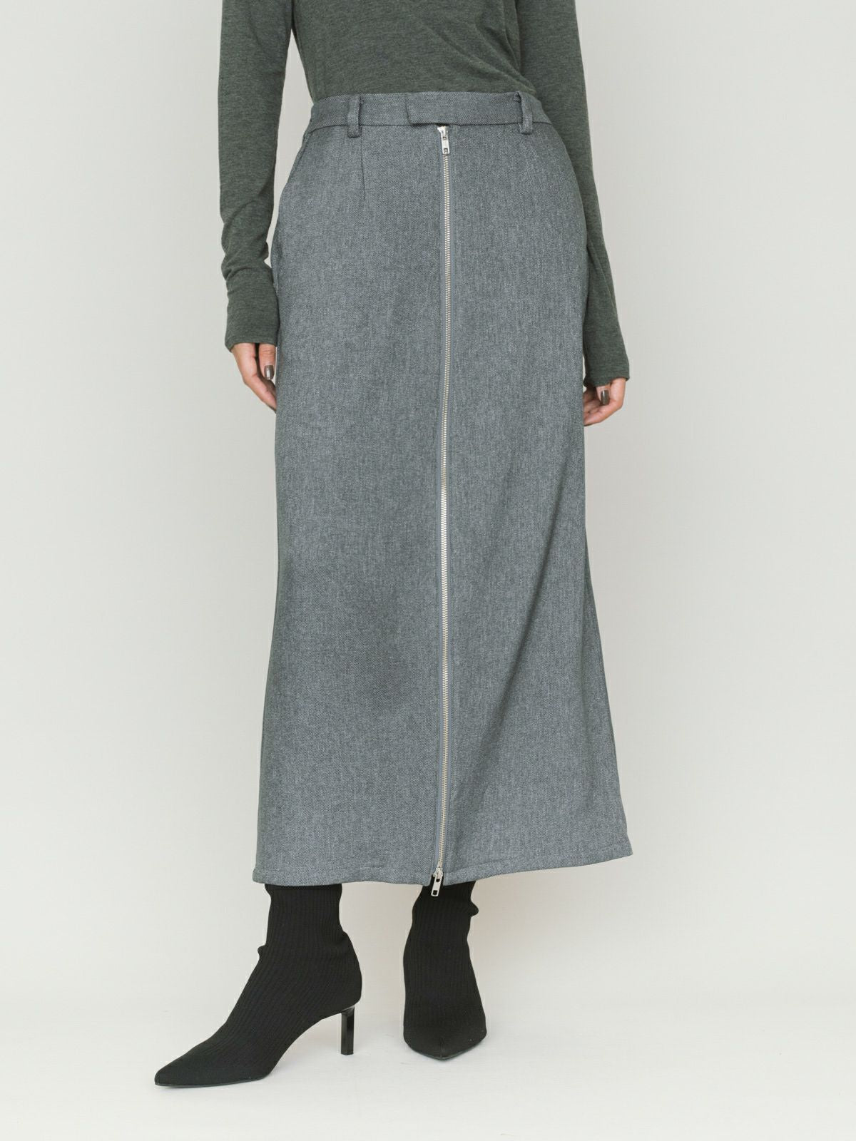 front zip skirt