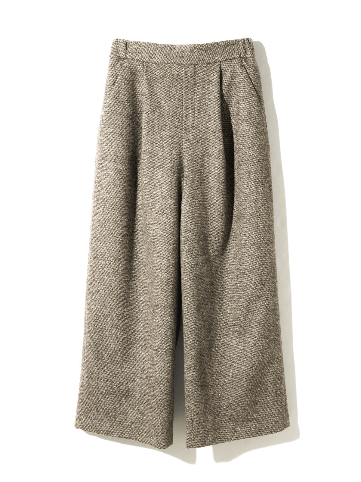 tweed wide easy pants