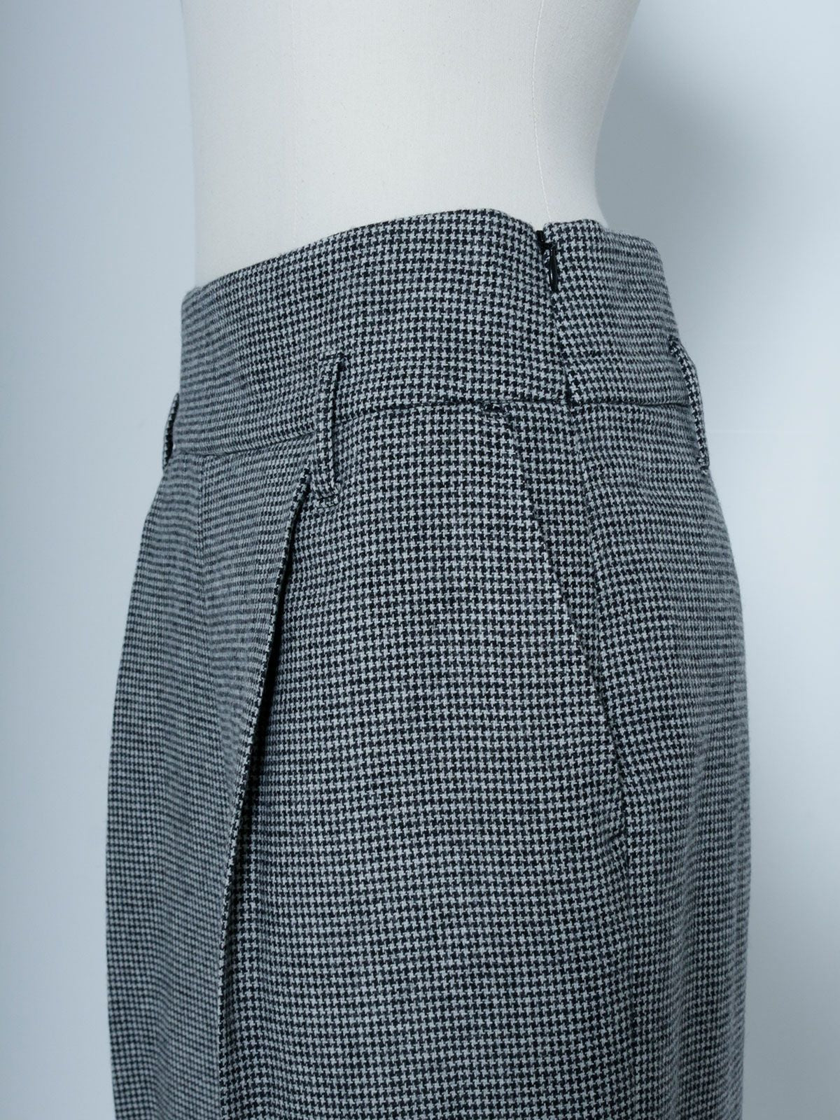 チェックハイウエストコクーンパンツ(4-1114)