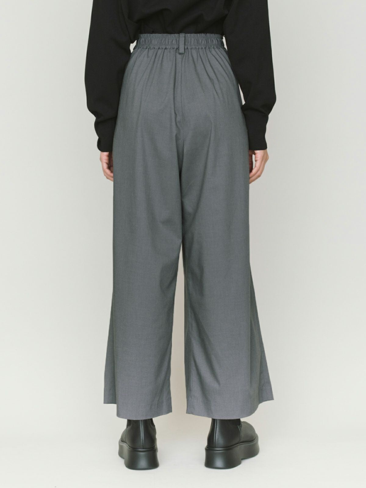 tucked wide pants