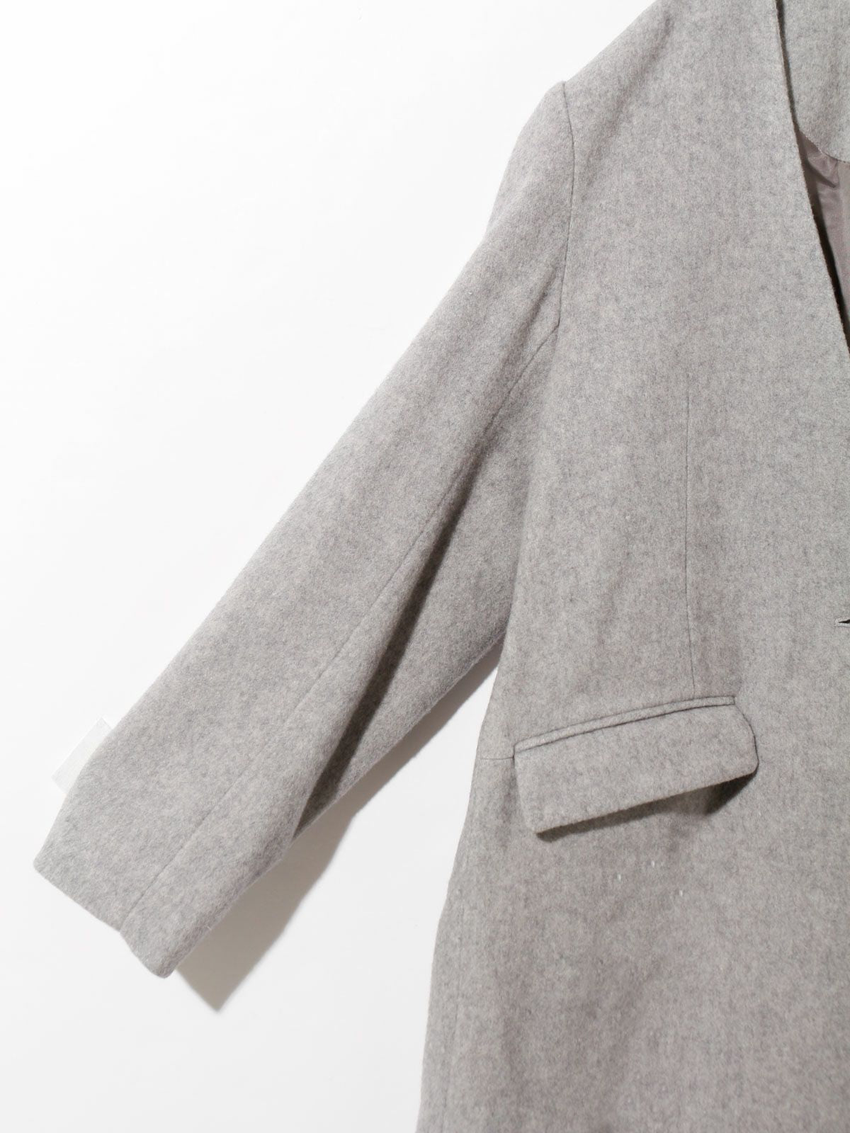 ノーカラーロングコート(3-1143)