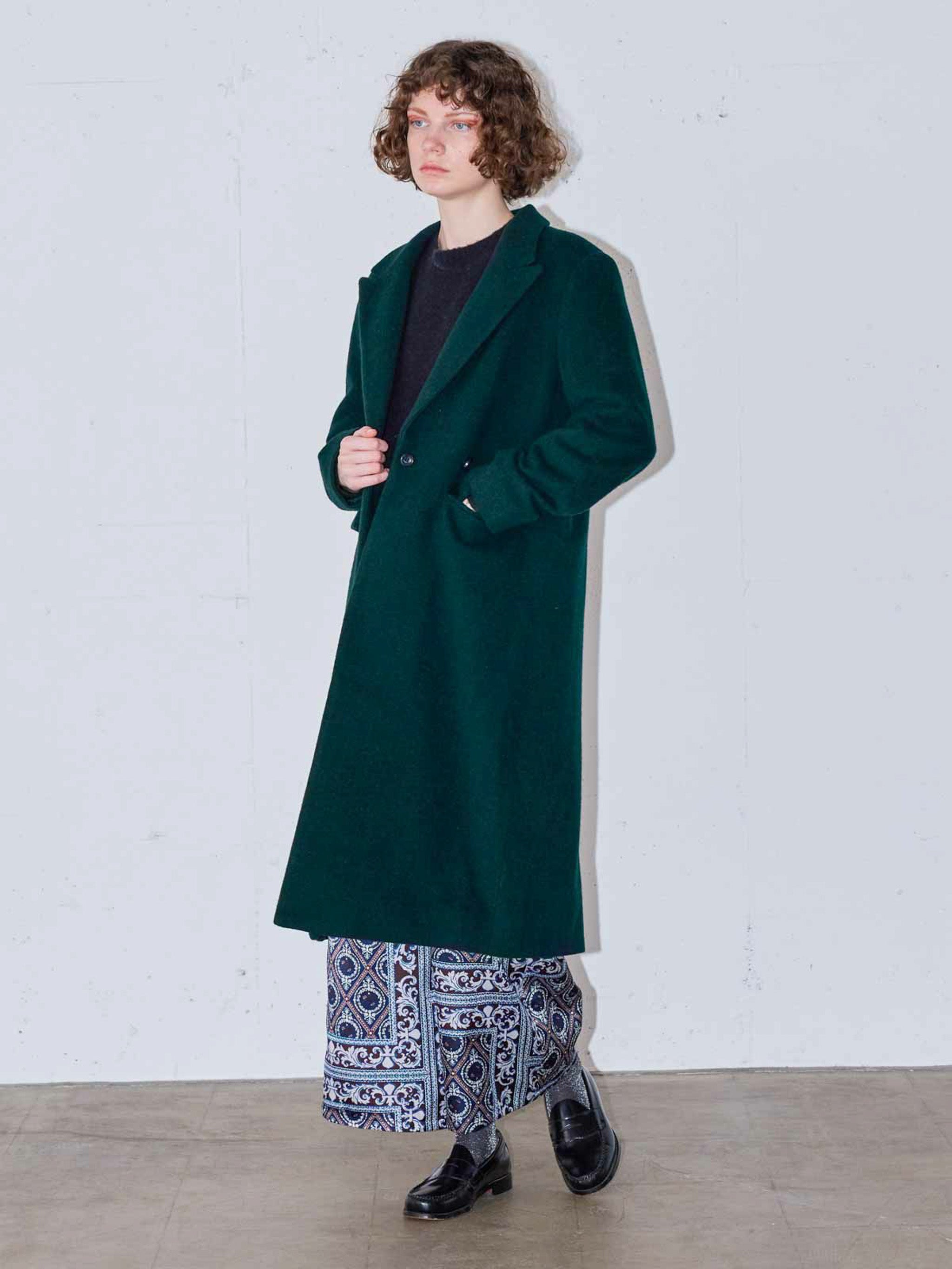 ピークドラペルロングコート(3-1146)