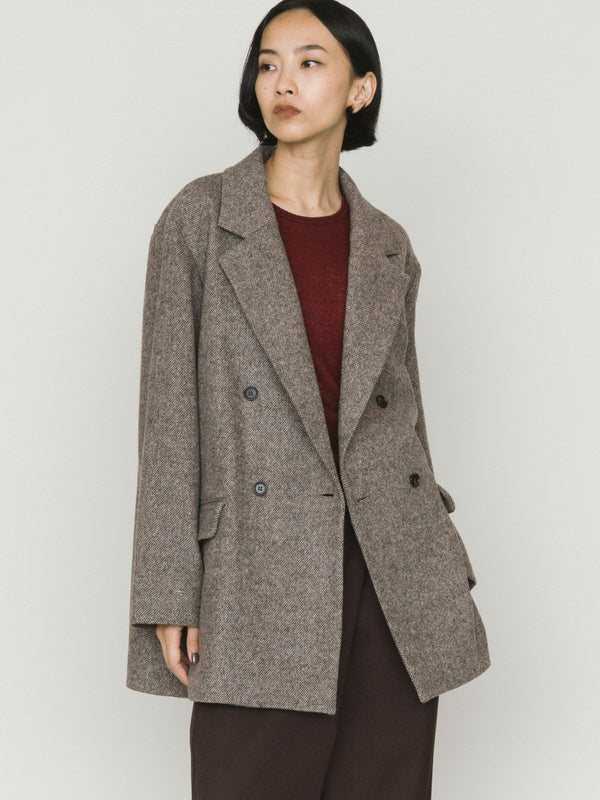 double breasted tweed jacket