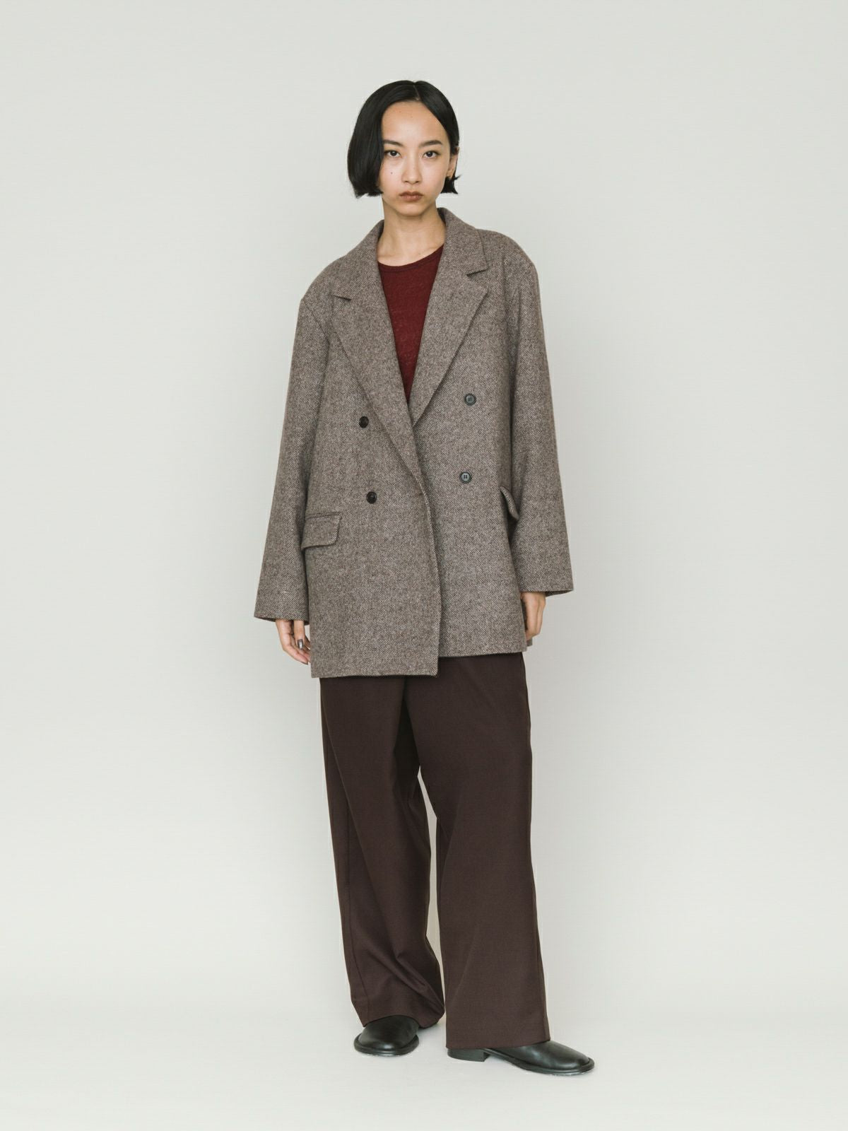 double breasted tweed jacket