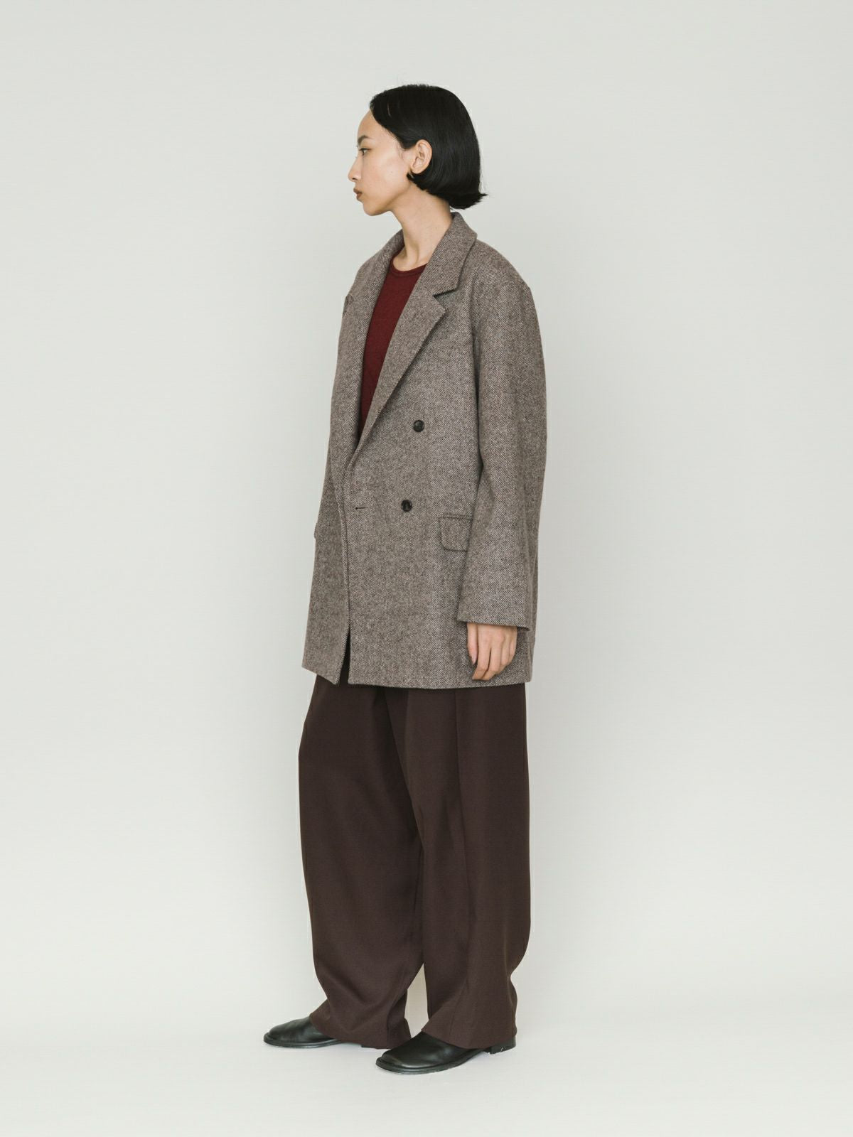 double breasted tweed jacket