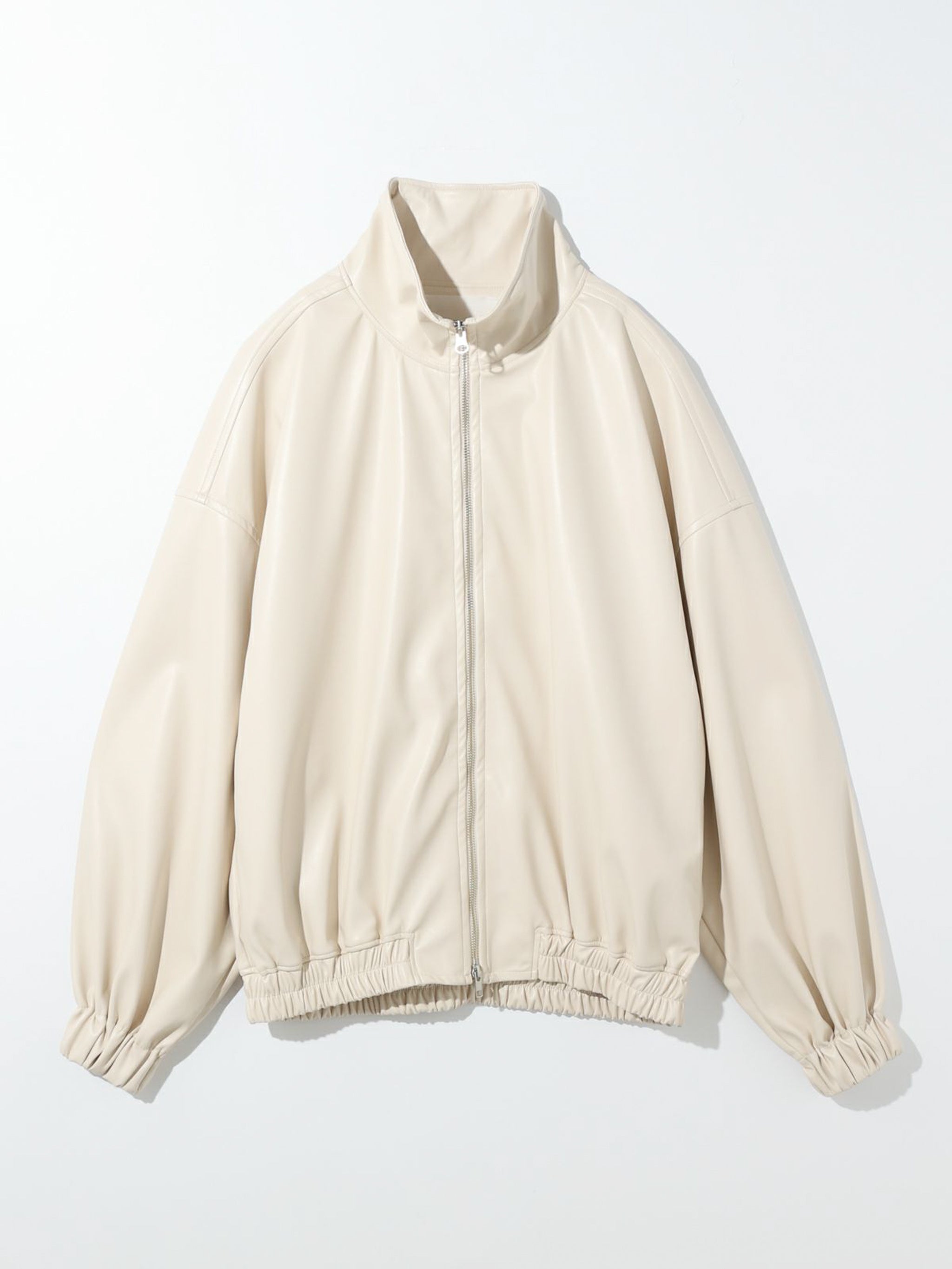 オーバーサイズシンセティックレザーブルゾン